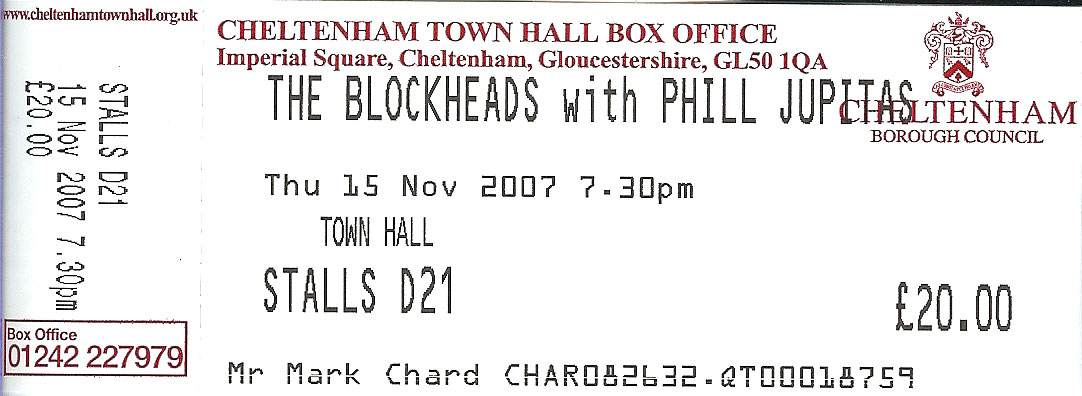 The Blockheads Ticket